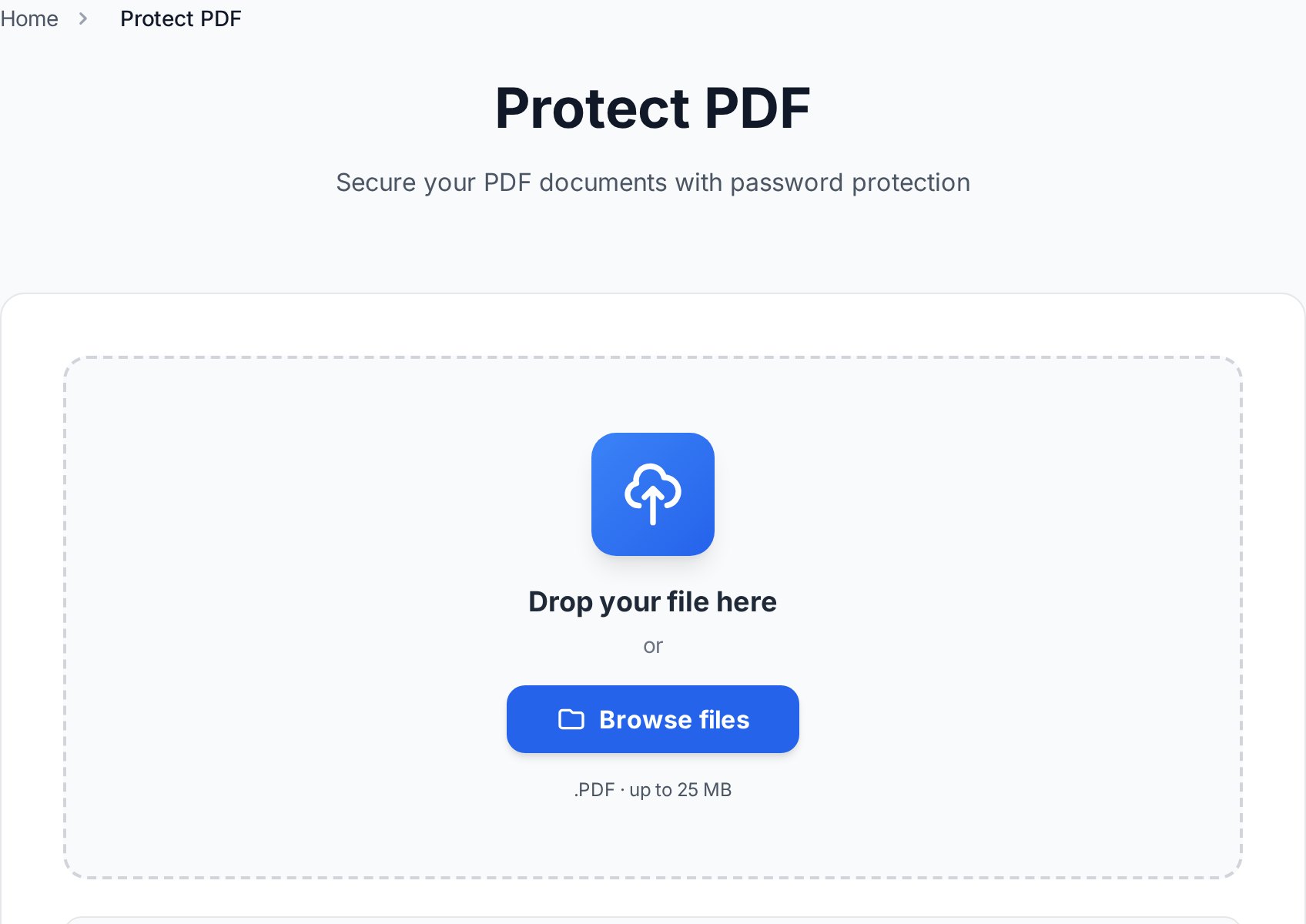 Convertica password-protect PDF tool AES-256 encryption के साथ