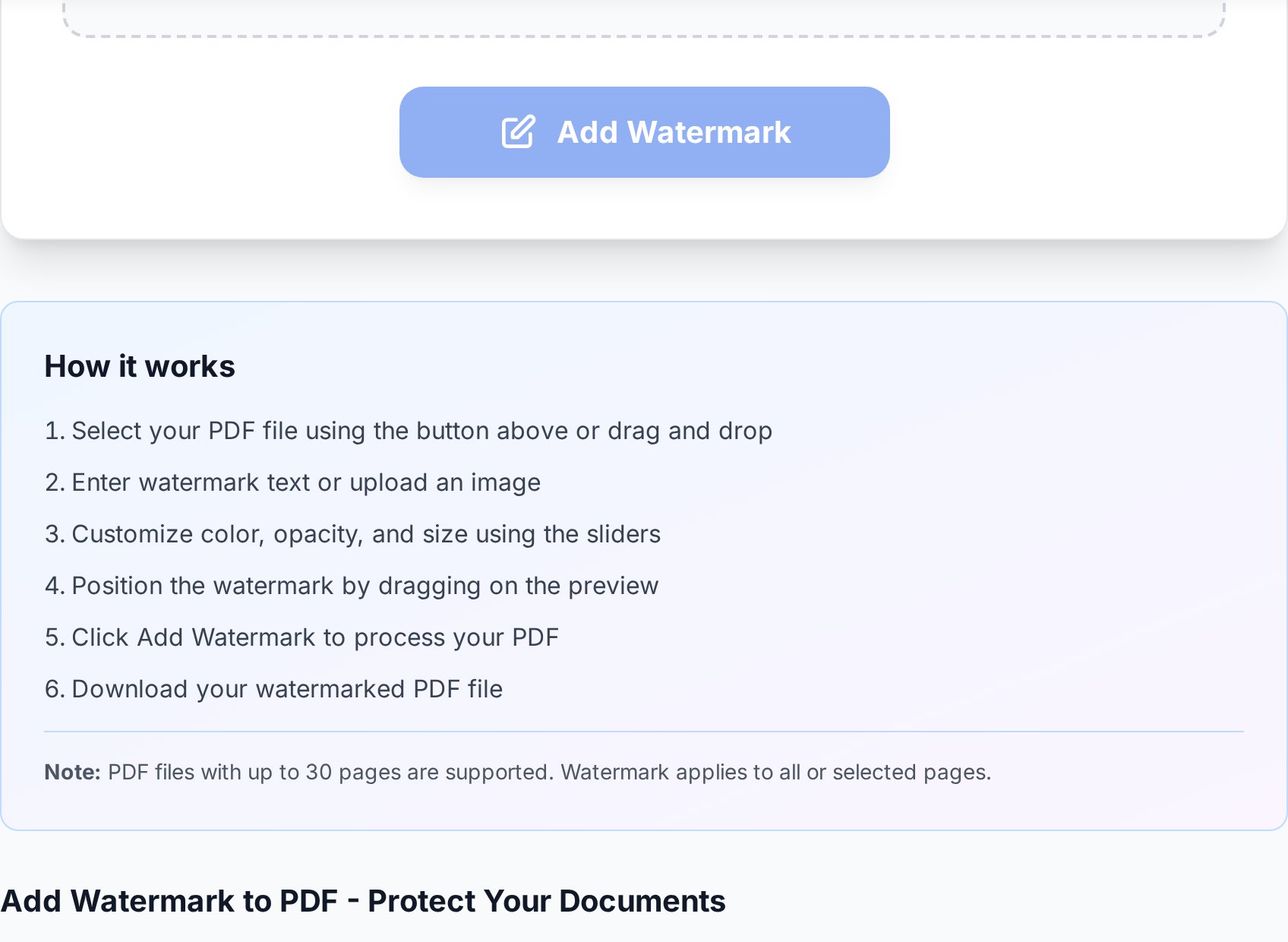 PDF के हर page पर applied diagonal CONFIDENTIAL watermark