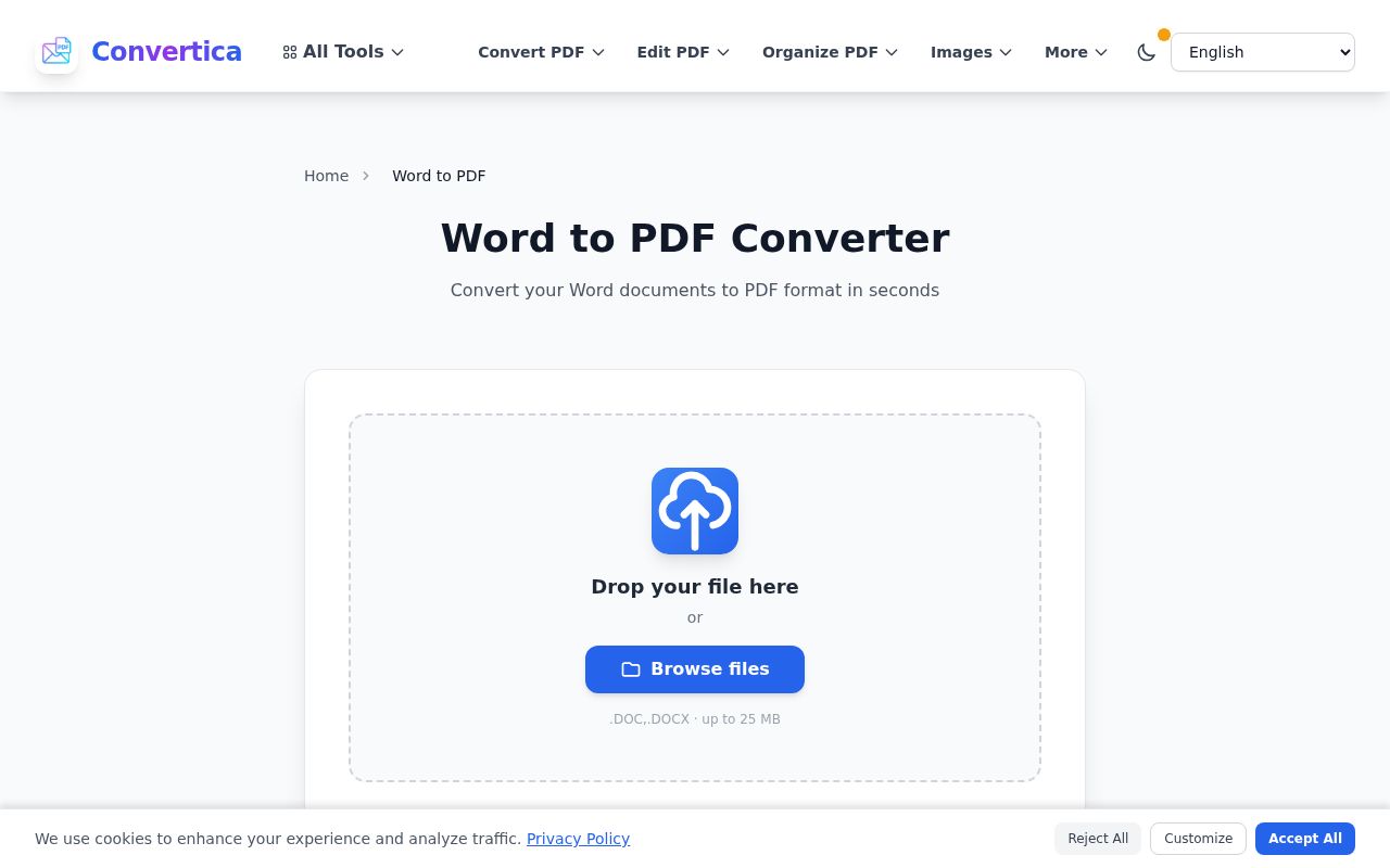 Convertir un documento de Word a PDF antes de combinarlo