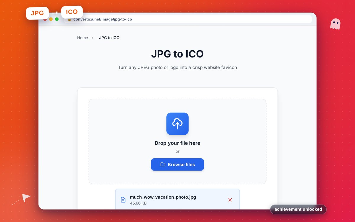 JPG to ICO — interface screenshot