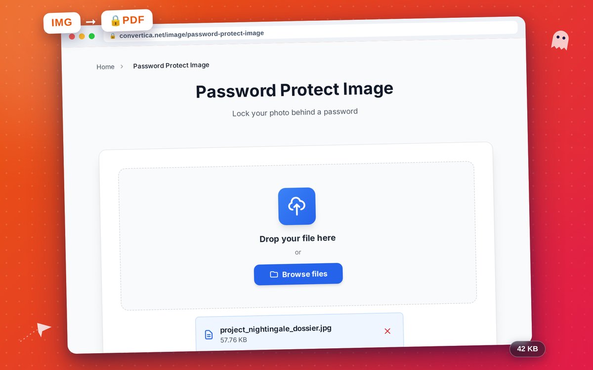 Herramienta Proteger imagen: convierte fotos en un PDF con contraseña