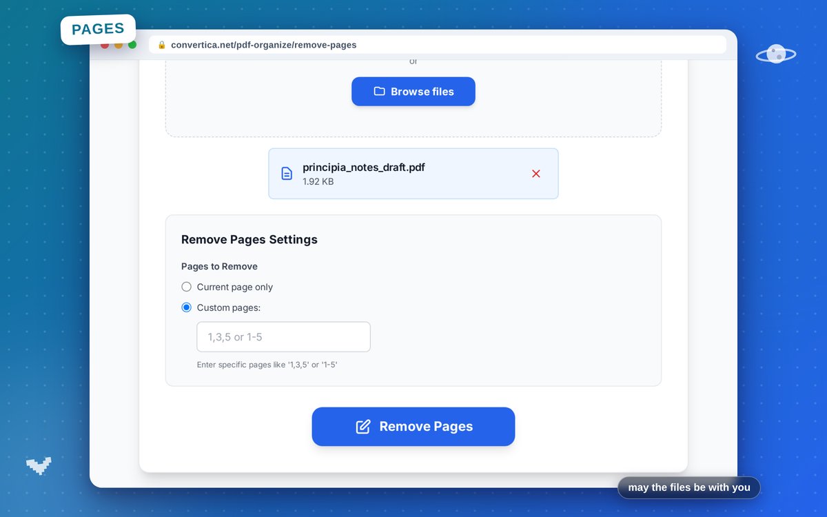 Remove Pages — interface screenshot