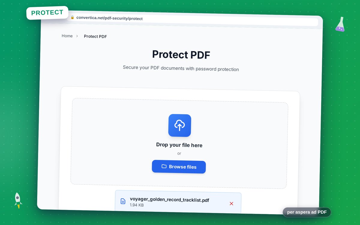 Protect PDF — interface screenshot
