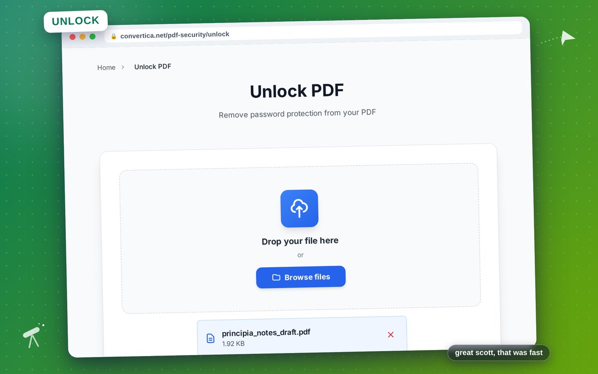 فتح قفل PDF — لقطة شاشة للواجهة