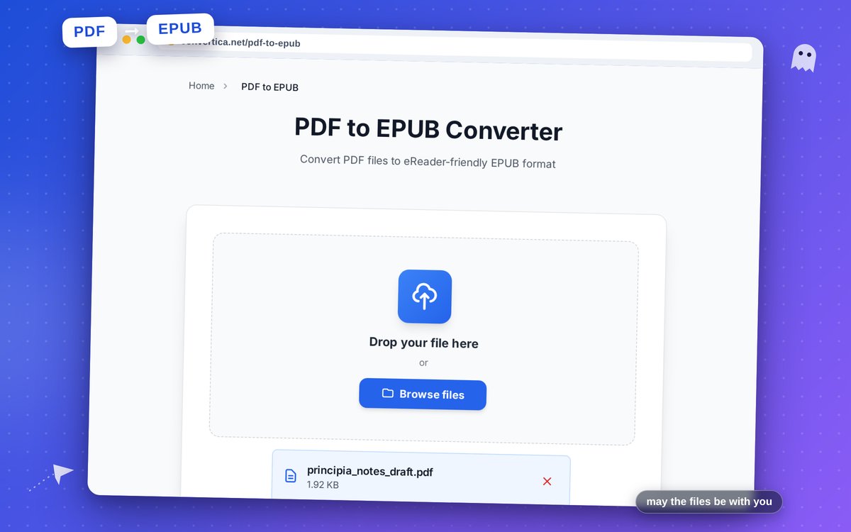 PDF to EPUB Converter — interface screenshot