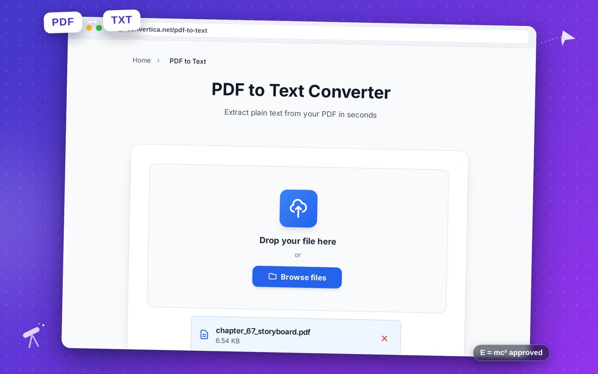 PDF to Text Converter — interface screenshot